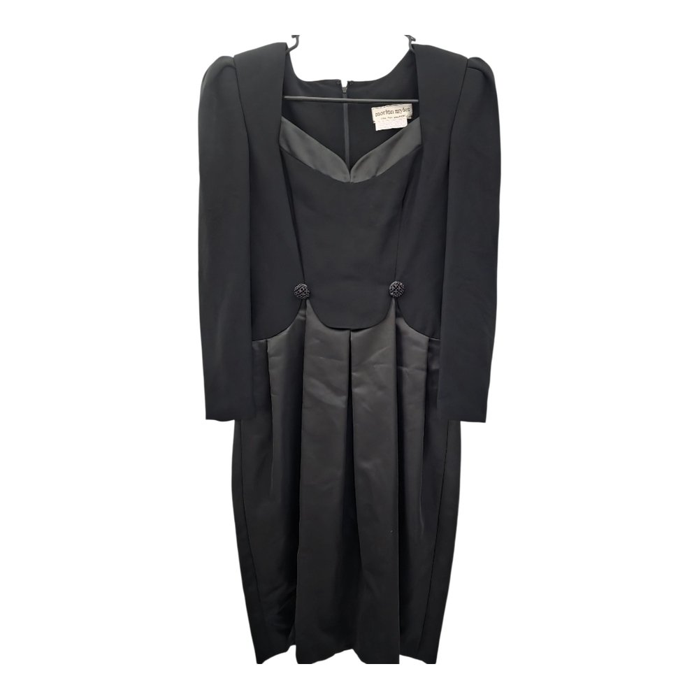 Morton Myles for The Warrens Elegant Black Vintage Dress Size 8